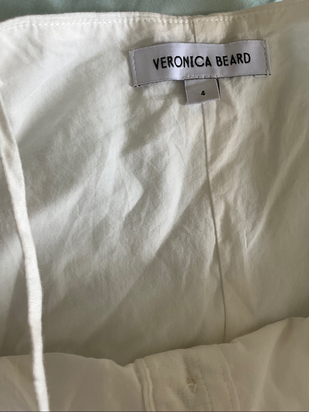 Veronica Beard White Linen Button-Front Midi Dress - Picture 5 of 7